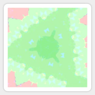 Kaleidoscope Of Greens and Pinks Sticker